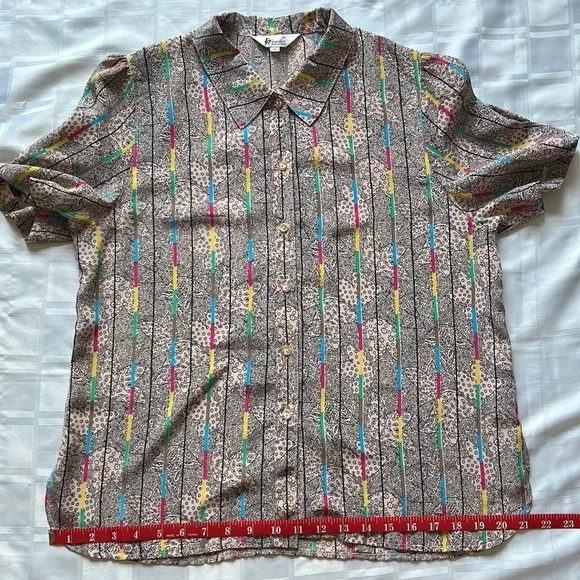 Revedor Button Up Pink Striped Blouse - Picture 6 of 12